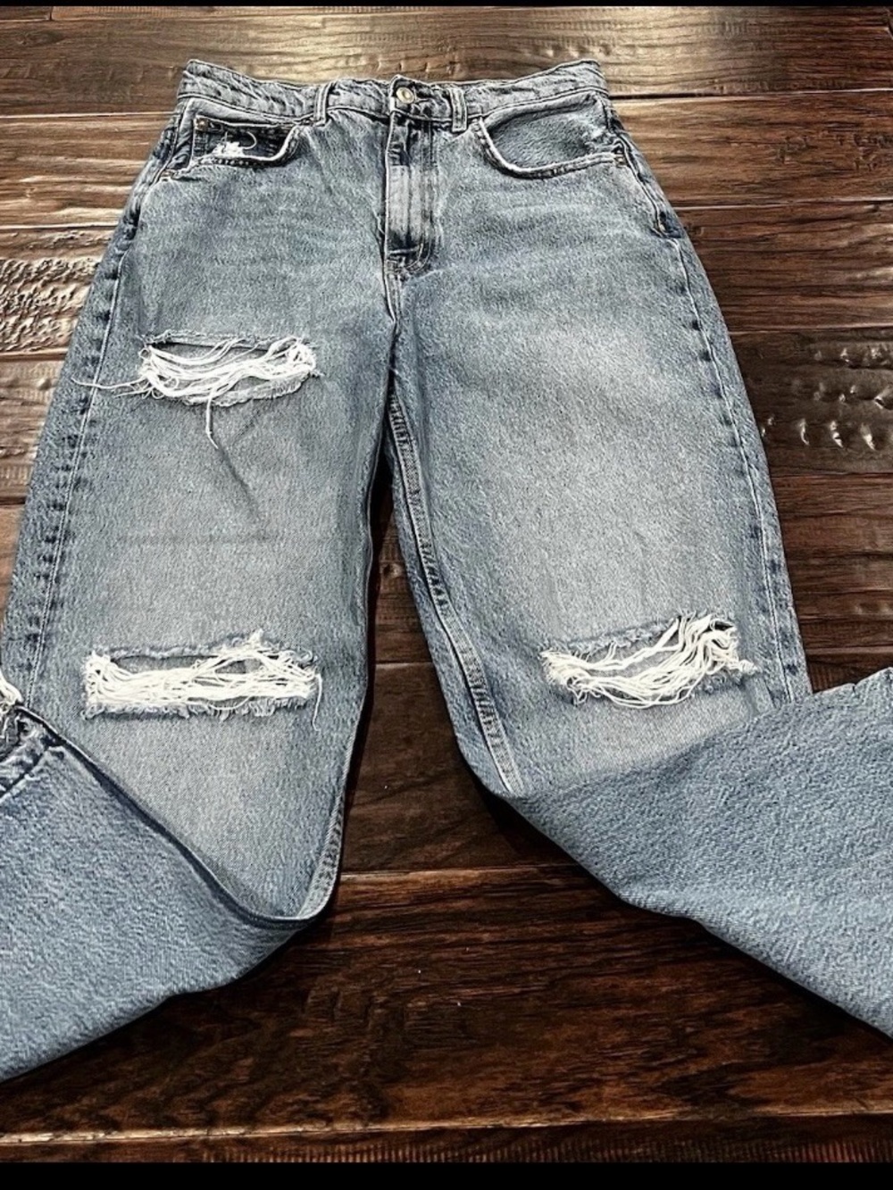 We The Free High-Rise Light Blue Distressed Women’s Jeans